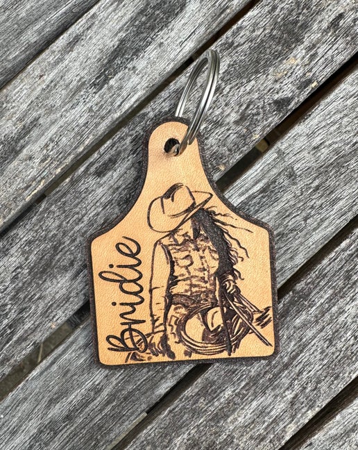 Cowgirl Key Chain