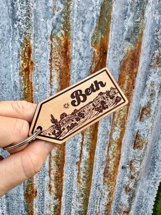 Desert Landscape Key Chain