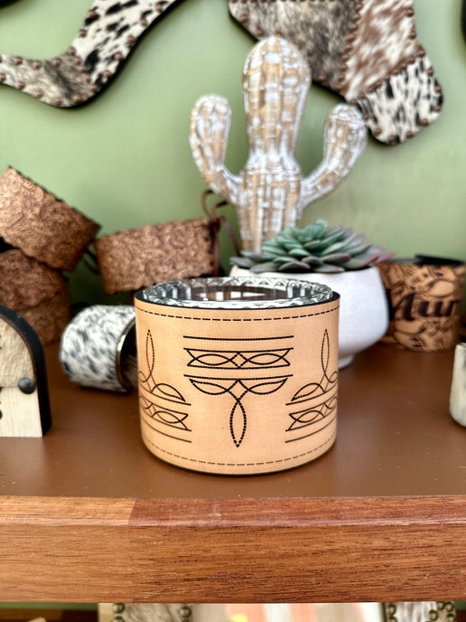Boot Stitch Candle Wrap
