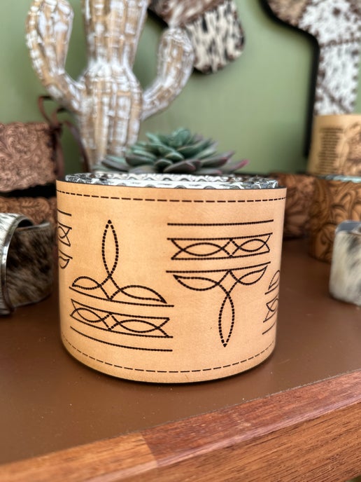 Boot Stitch Candle Wrap