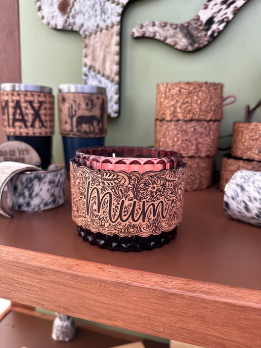 Western Floral Candle Wrap