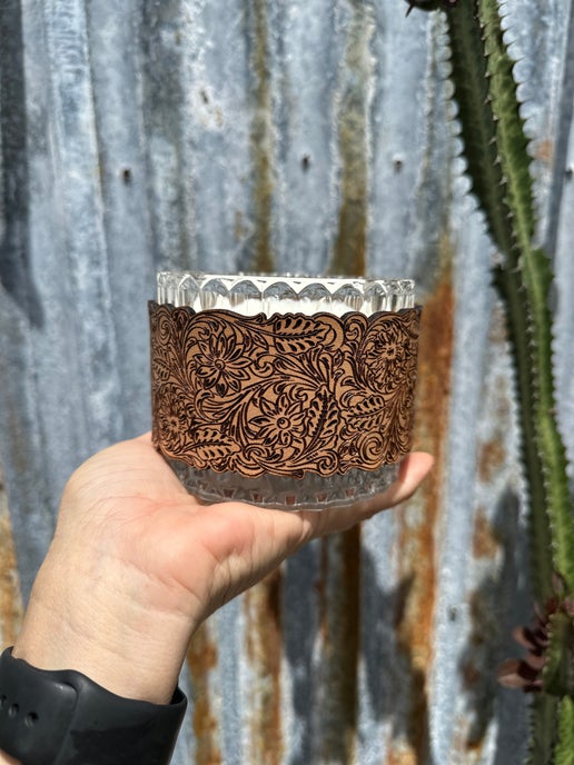 Western Floral Candle Wrap
