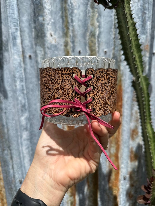 Western Floral Candle Wrap