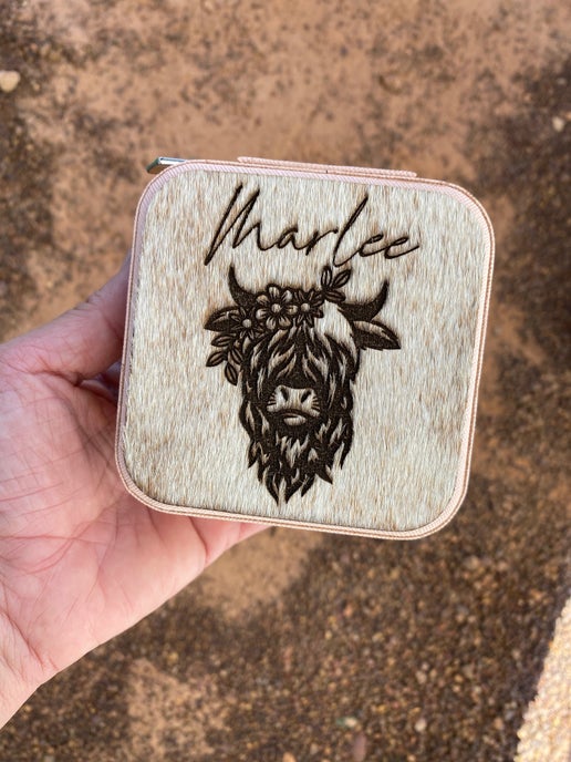 Highland Cow Jewellery Case