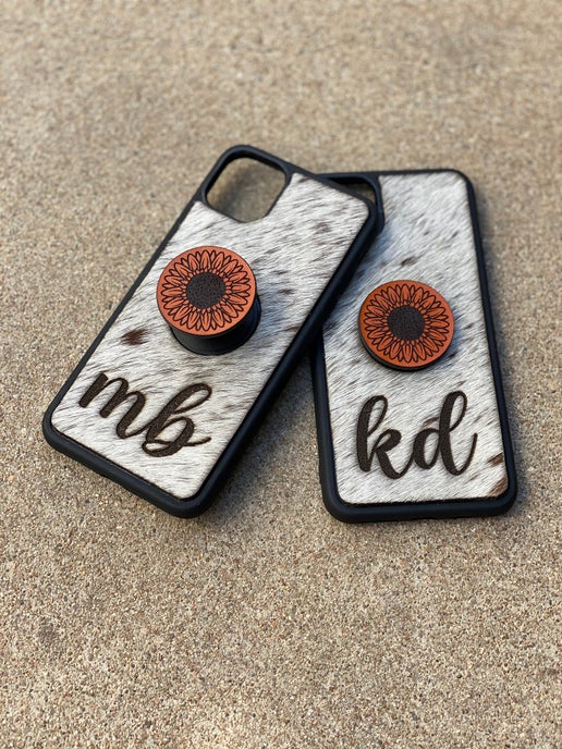 Cowhide & Sunflower Phone Case
