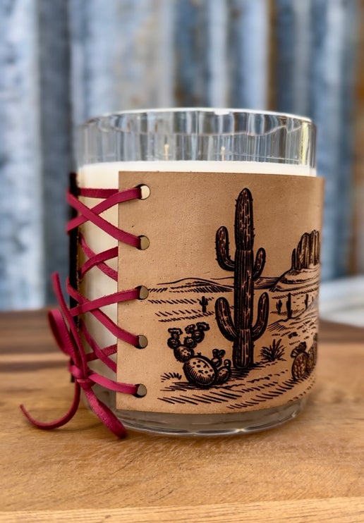 Desert Landscape Candle Wrap