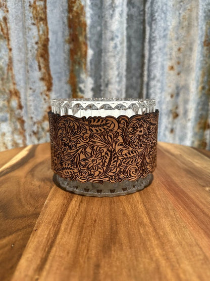 Western Floral Candle Wrap