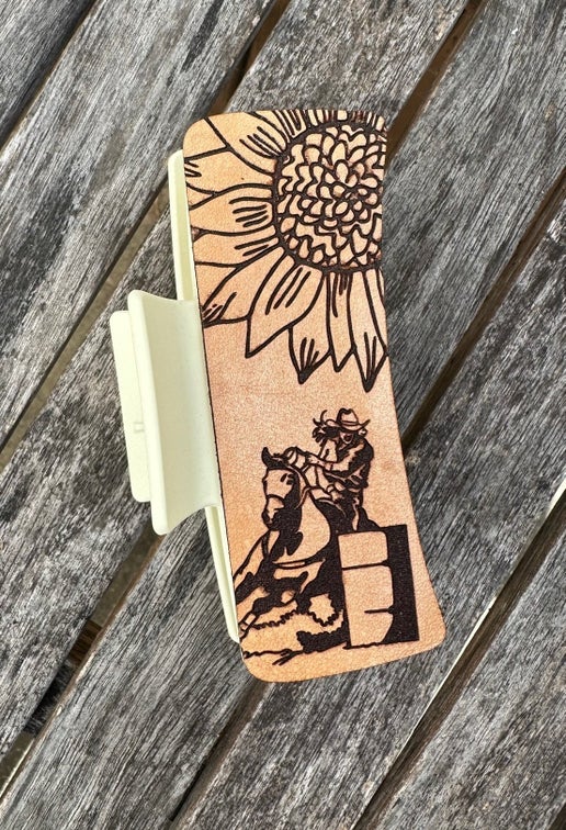Barrel Racer/Sunflower Hair Claw