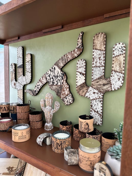 Cactus Cowhide Decor